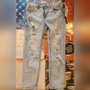 Eunina Girlfriend Distressed Light Jeans 28